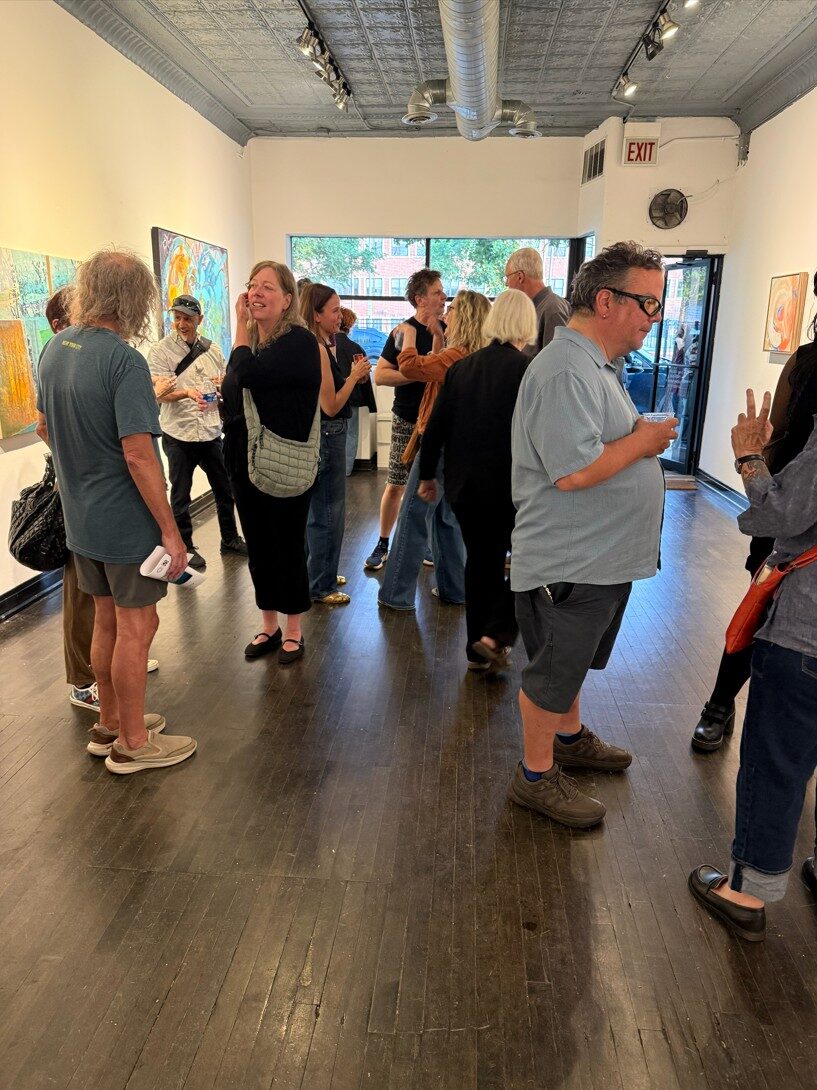 Full house at Oliva Gallery for the Art In Transit opening reception