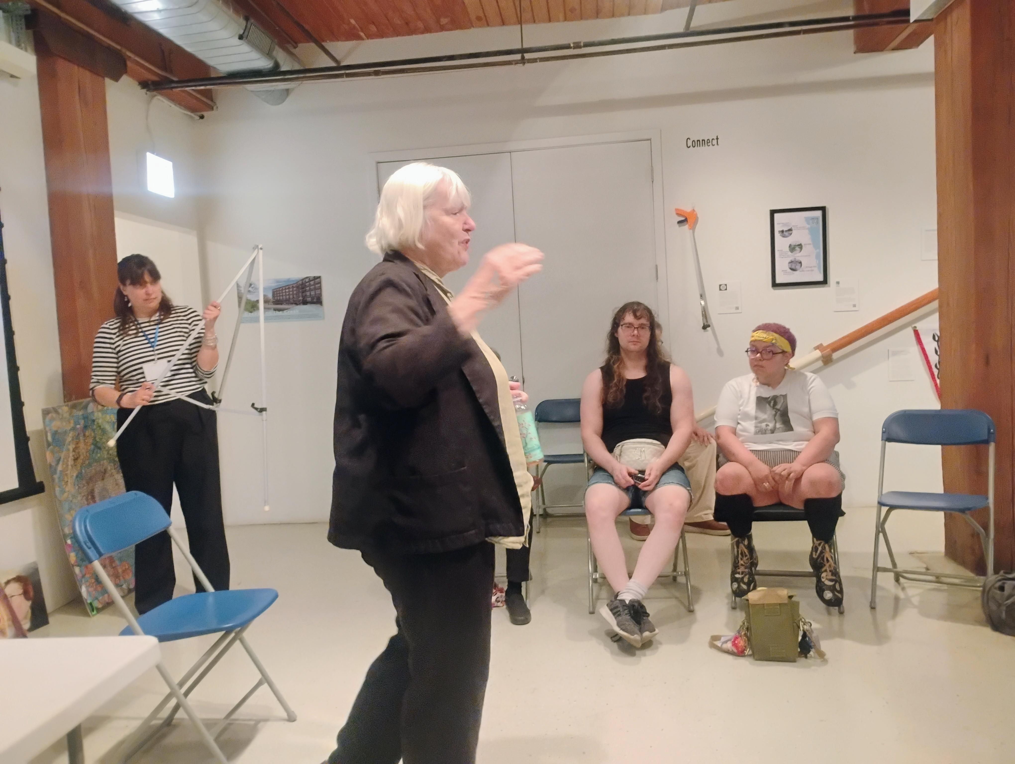Art Salon speaker addressing attendees