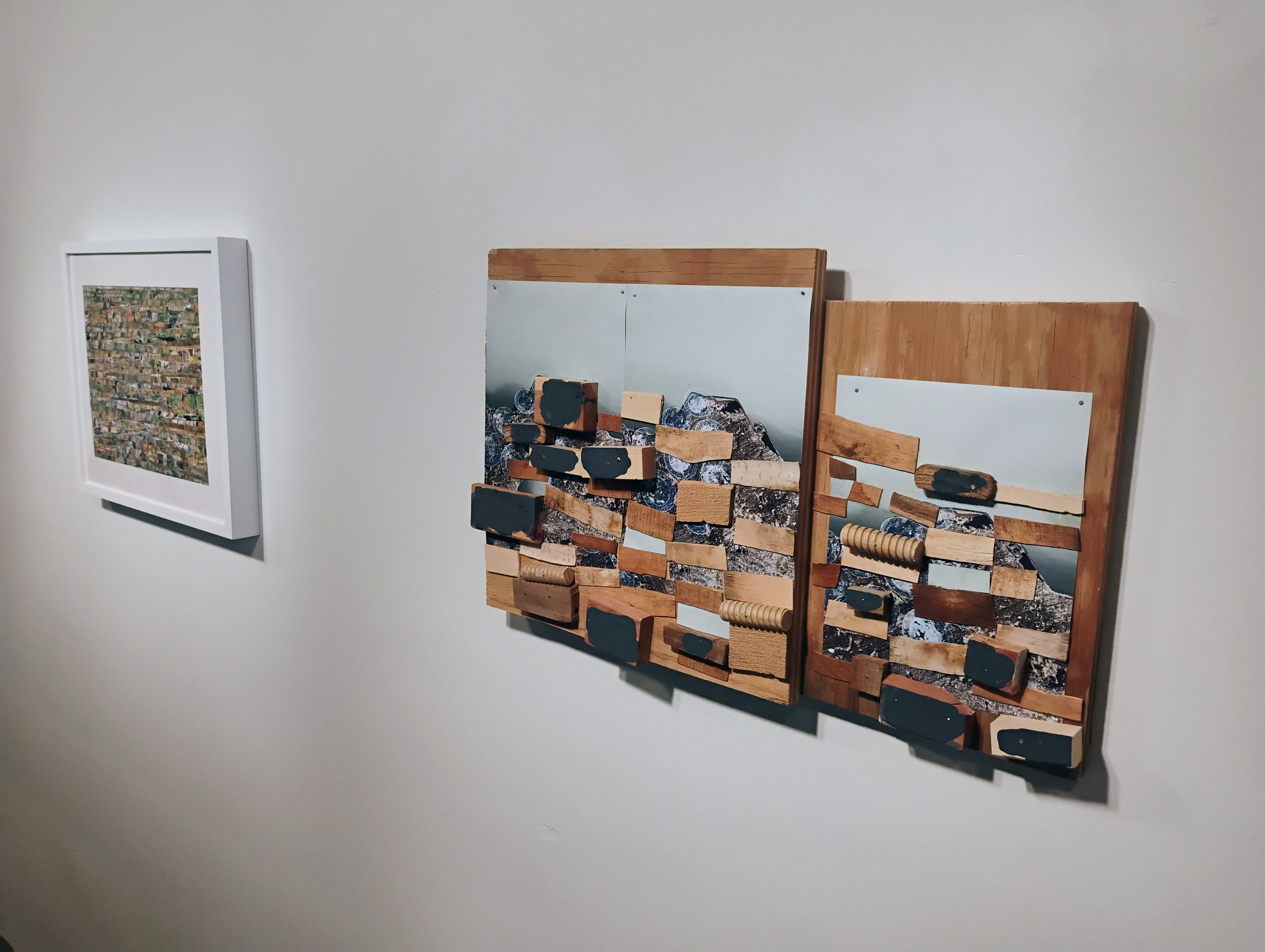 Big Shoulders, Wet Feet mixed media wall installation