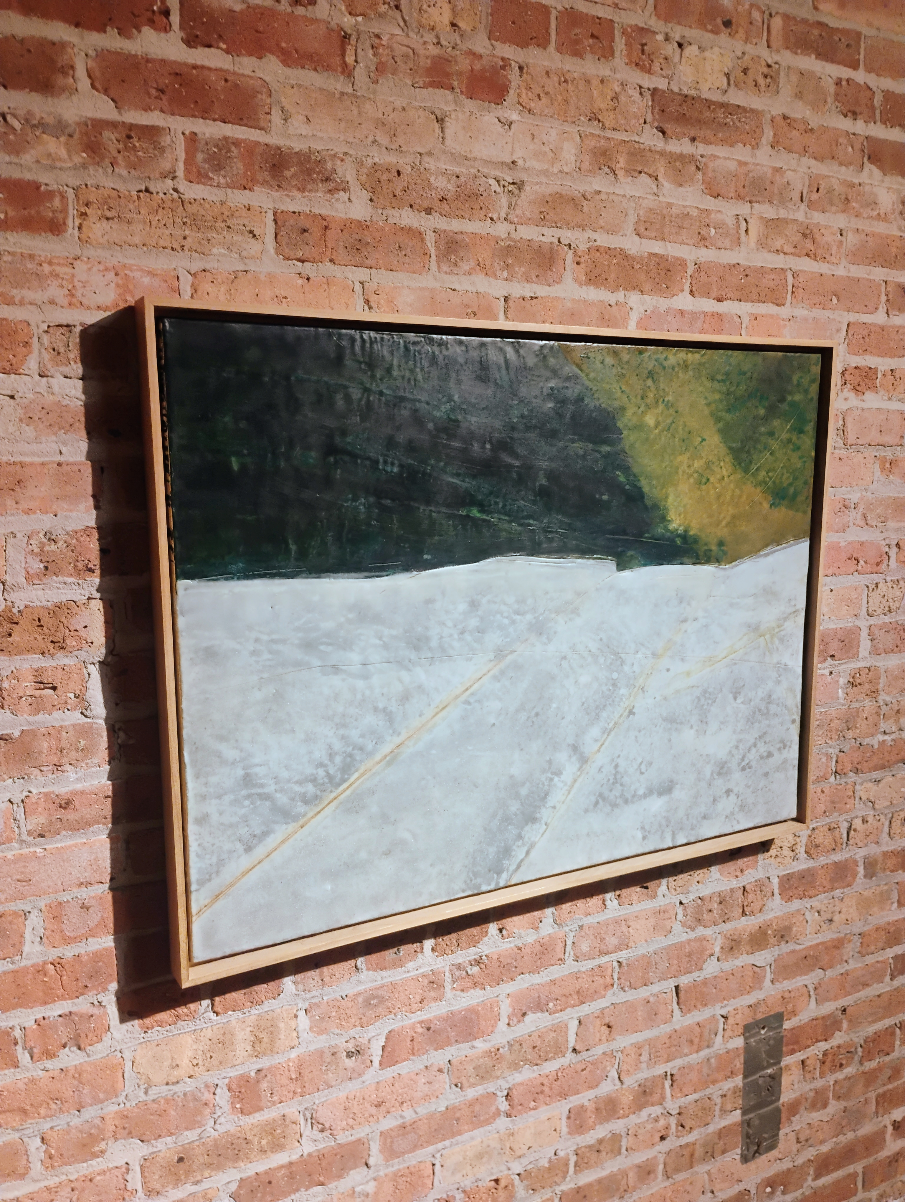 Big Shoulders, Wet Feet painting on brick wall