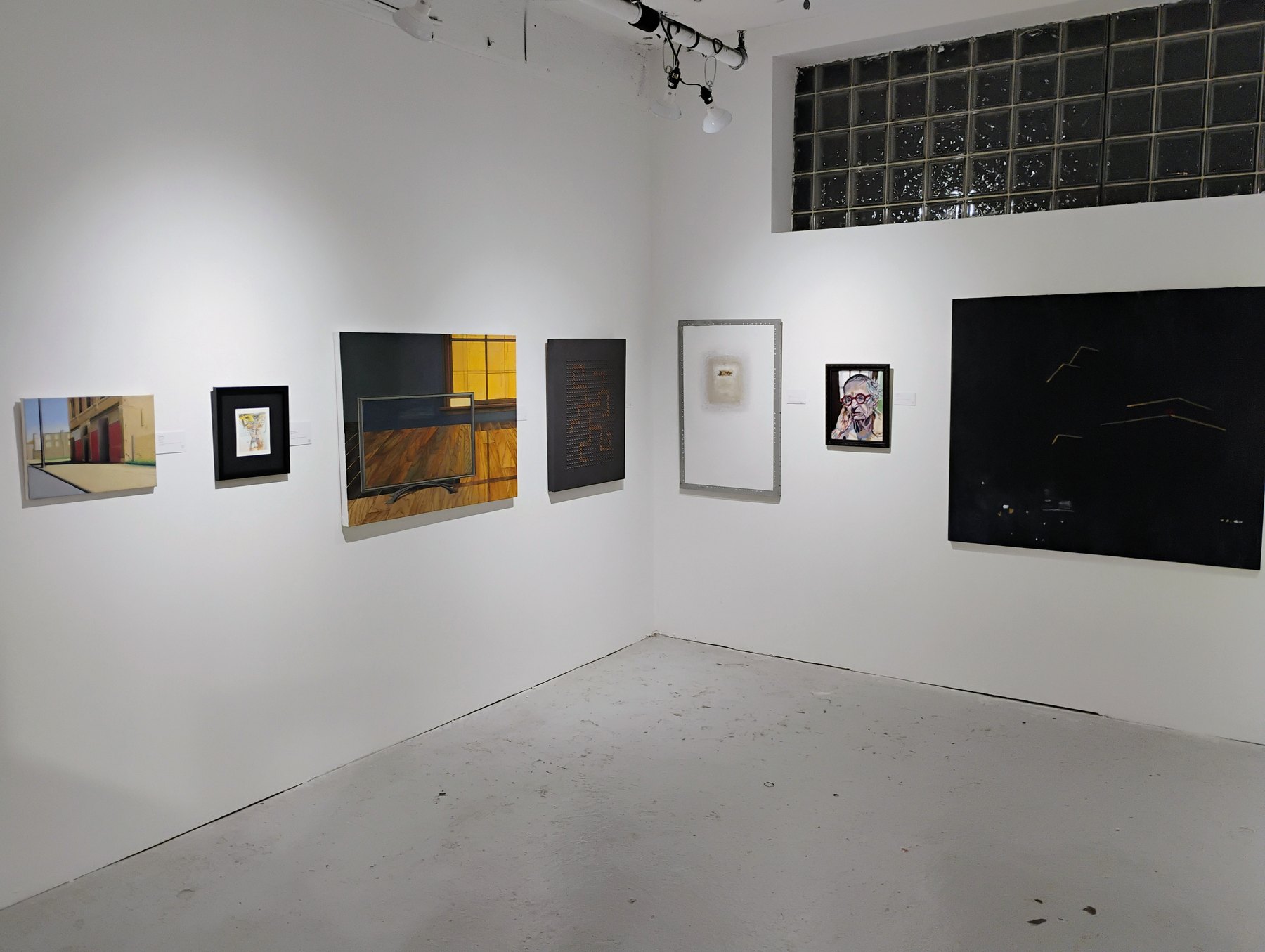 Collective Narratives gallery corner installation
