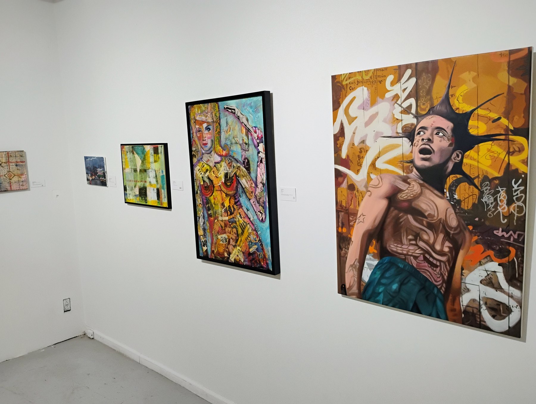 Collective Narratives colorful artwork wall