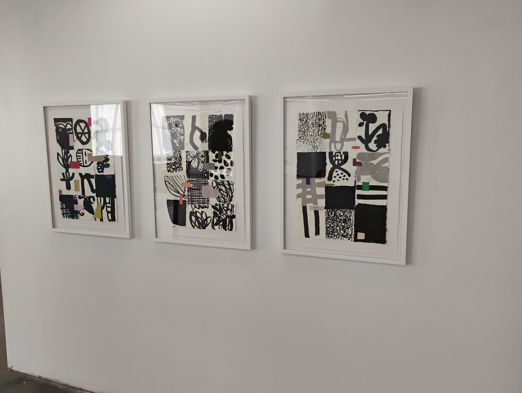 Human Nature framed works on paper