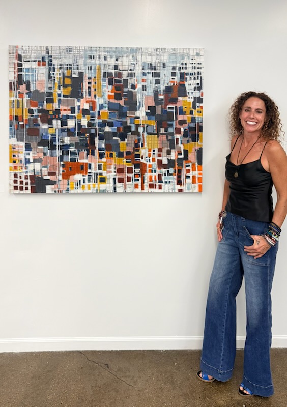 Our Kind of Town artist with abstract city artwork