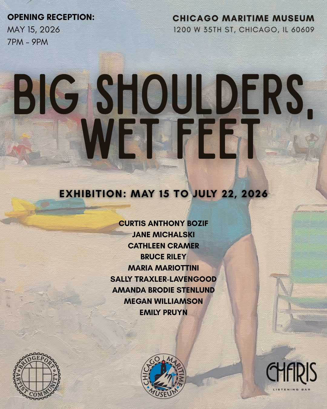 Big Shoulders, Wet Feet exhibition flyer
