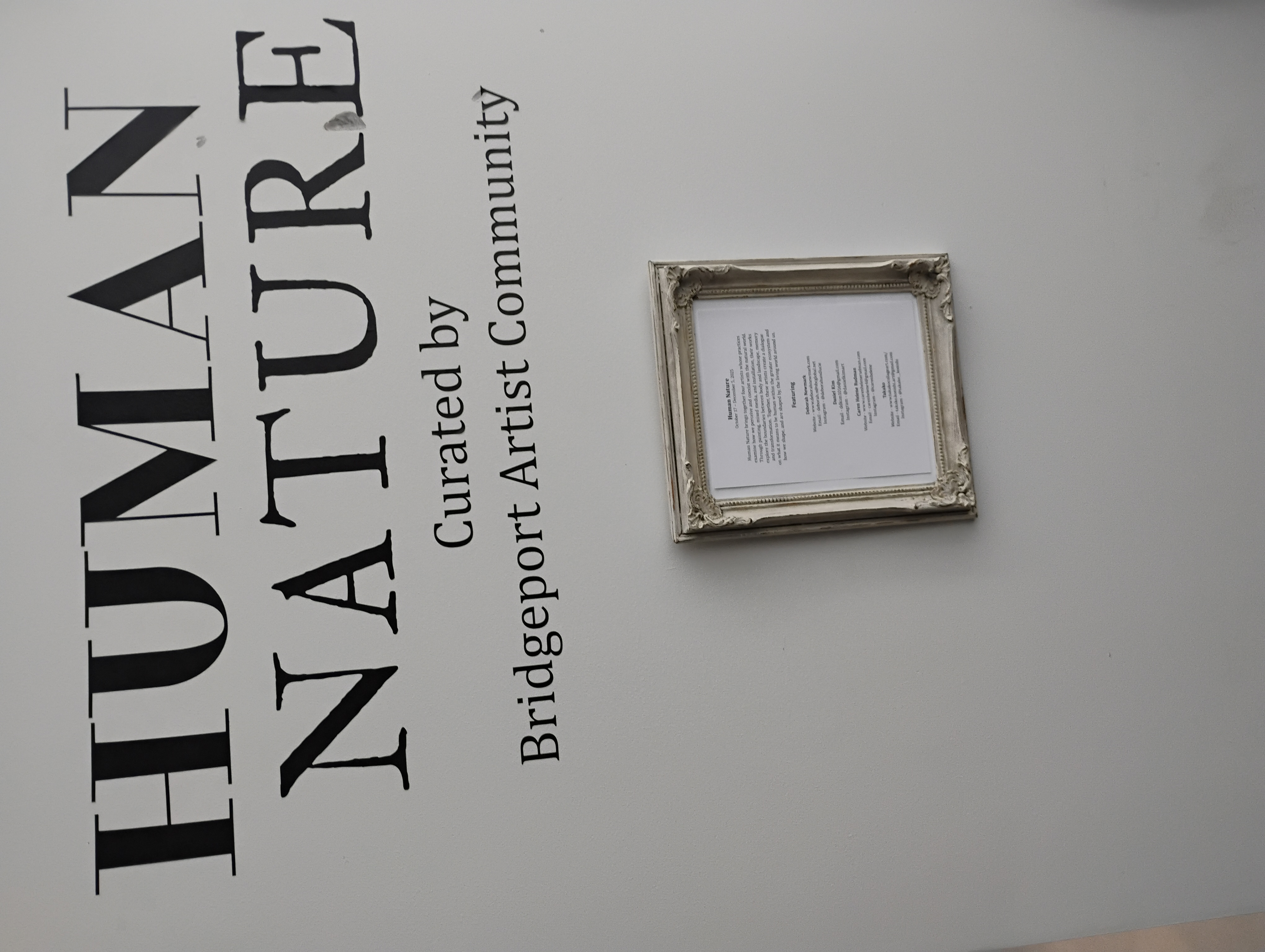 Human Nature gallery installation