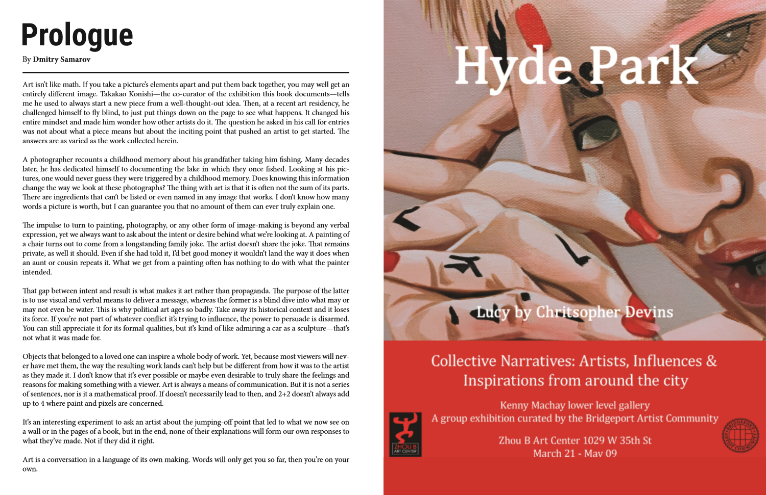 Collective Narratives catalogue sample page 5