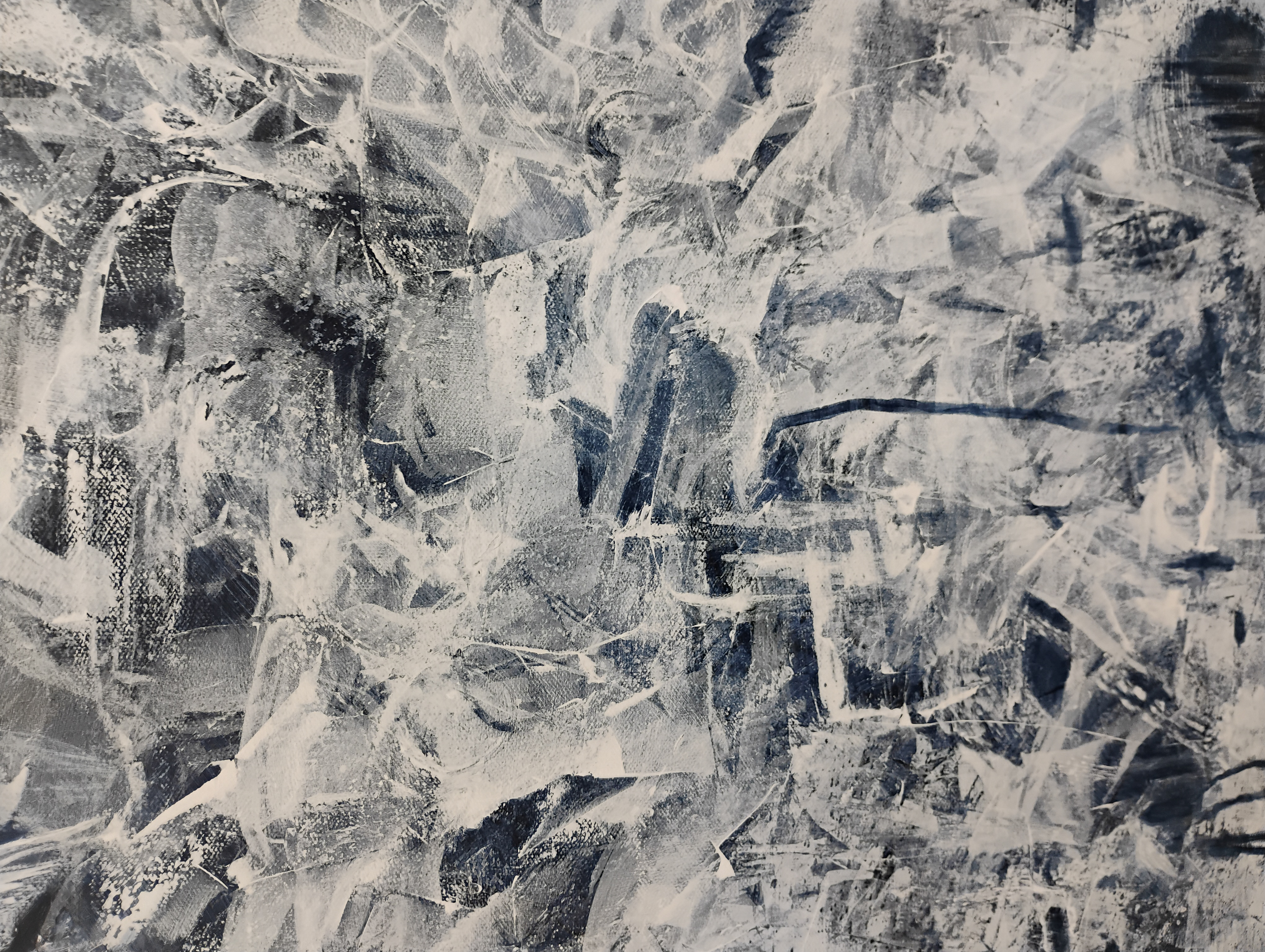 Abstract Dialogues monochrome artwork detail