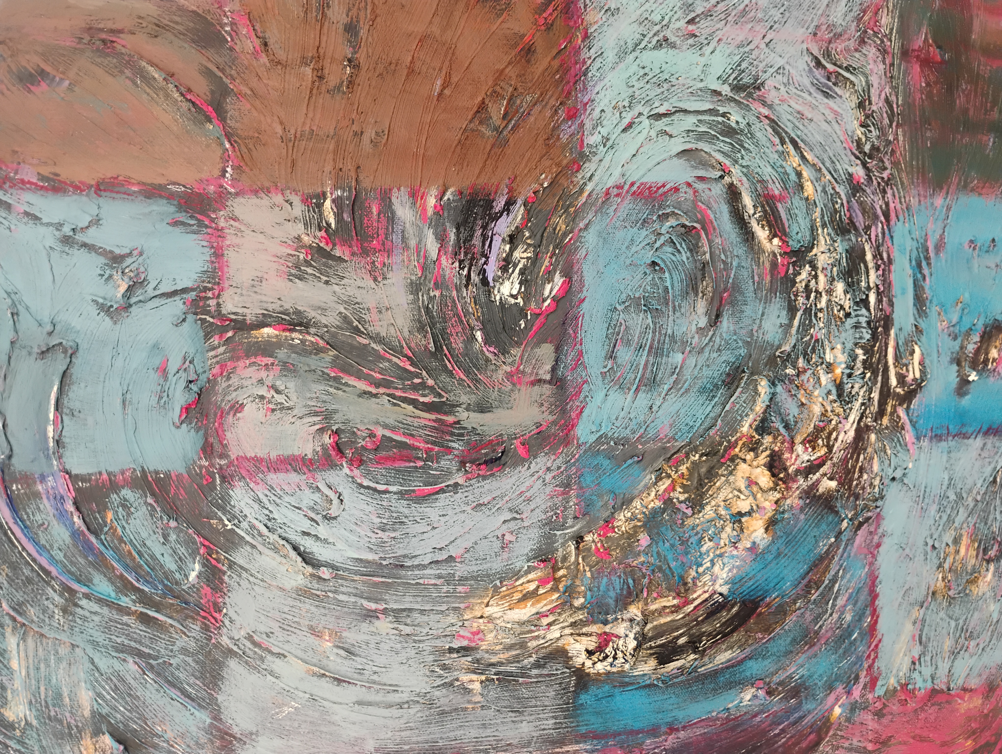 Abstract Dialogues textured artwork detail