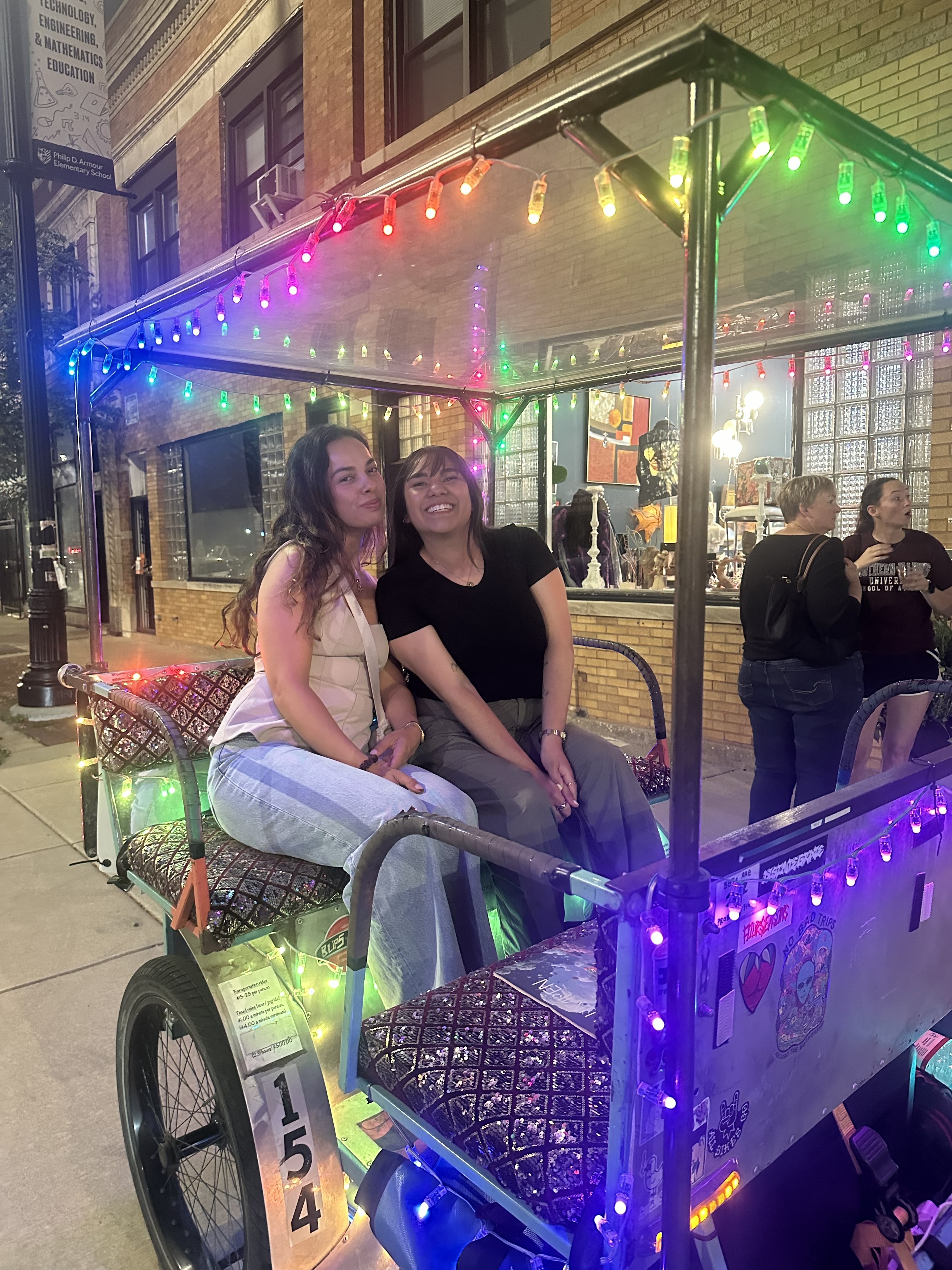 Third Friday Free Pedicabs passengers