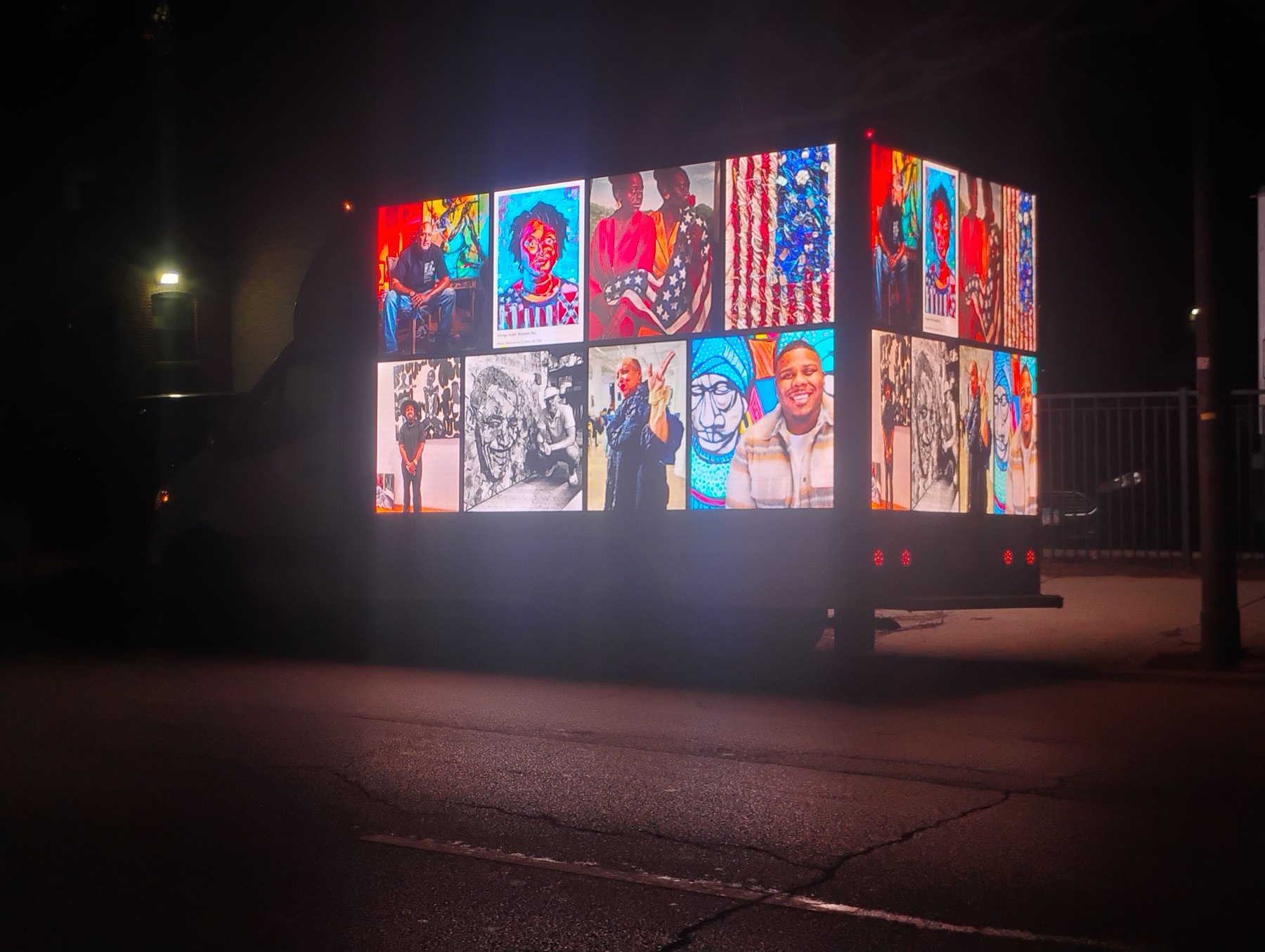 Third Friday Mobile Billboard showing artist images