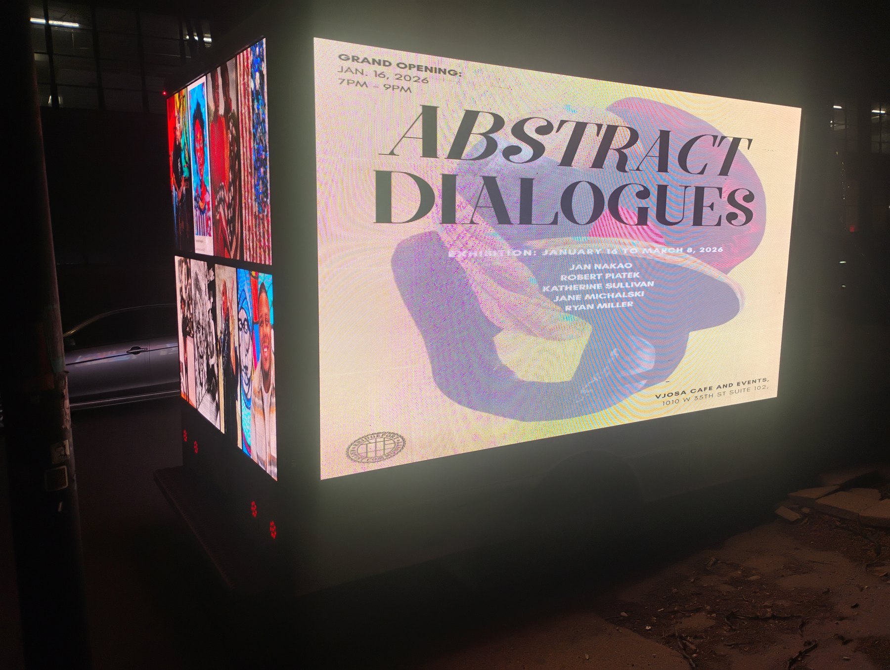 Third Friday Mobile Billboard with Abstract Dialogues and artist images